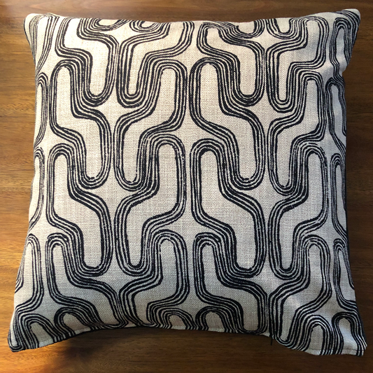 Kraal Cushion Cover in Ebony Black