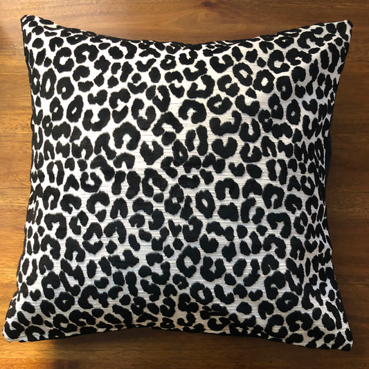 Feral Cushion Cover in Midnight Black & White