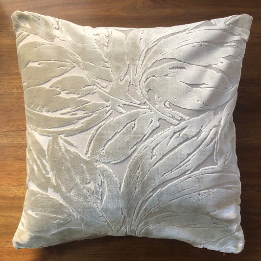 Luscious Leaves Cushion Cover in Angora Cream