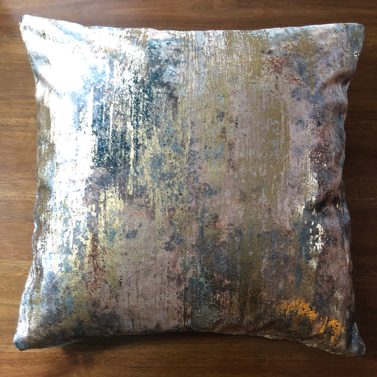 Savoir Faire Cushion Cover with Gold Accents